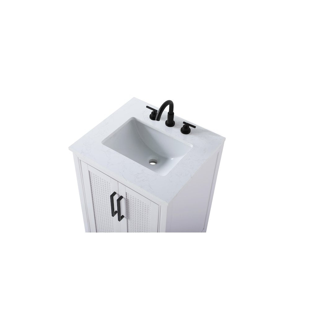 24 Inch Single Bathroom Vanity In White