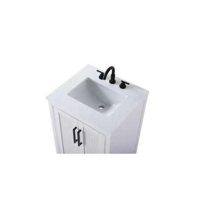 24 Inch Single Bathroom Vanity In White