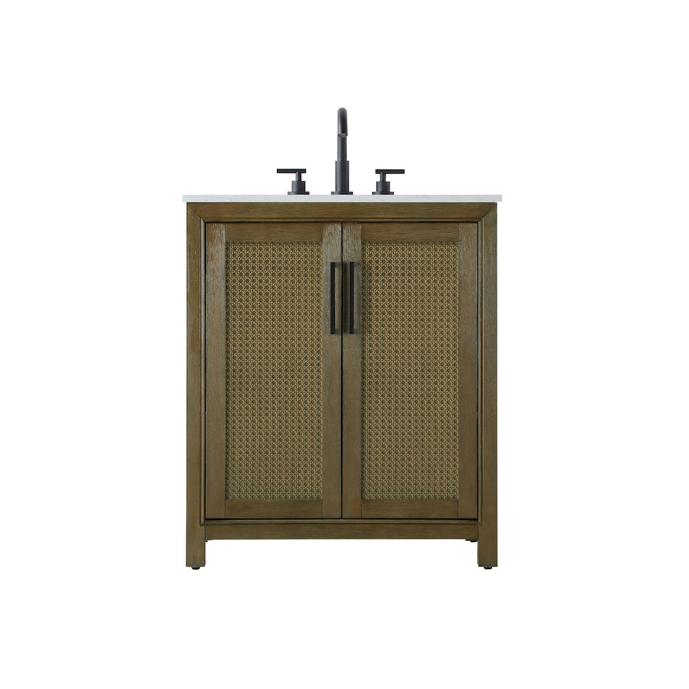 30 Inch Single Bathroom Vanity In Hazel Oak