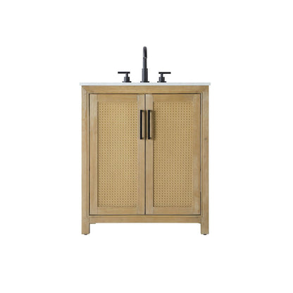 30 Inch Single Bathroom Vanity In Linen Oak