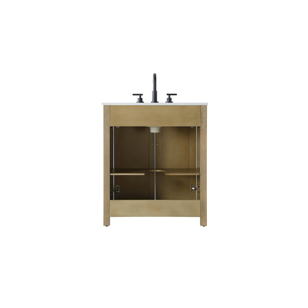 30 Inch Single Bathroom Vanity In Linen Oak