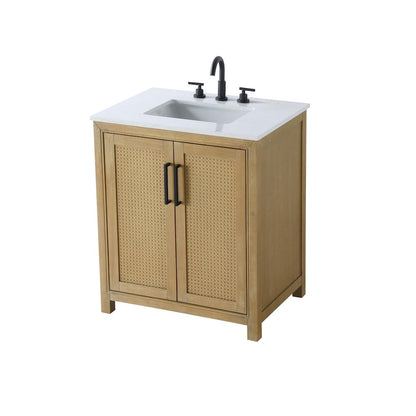 30 Inch Single Bathroom Vanity In Linen Oak