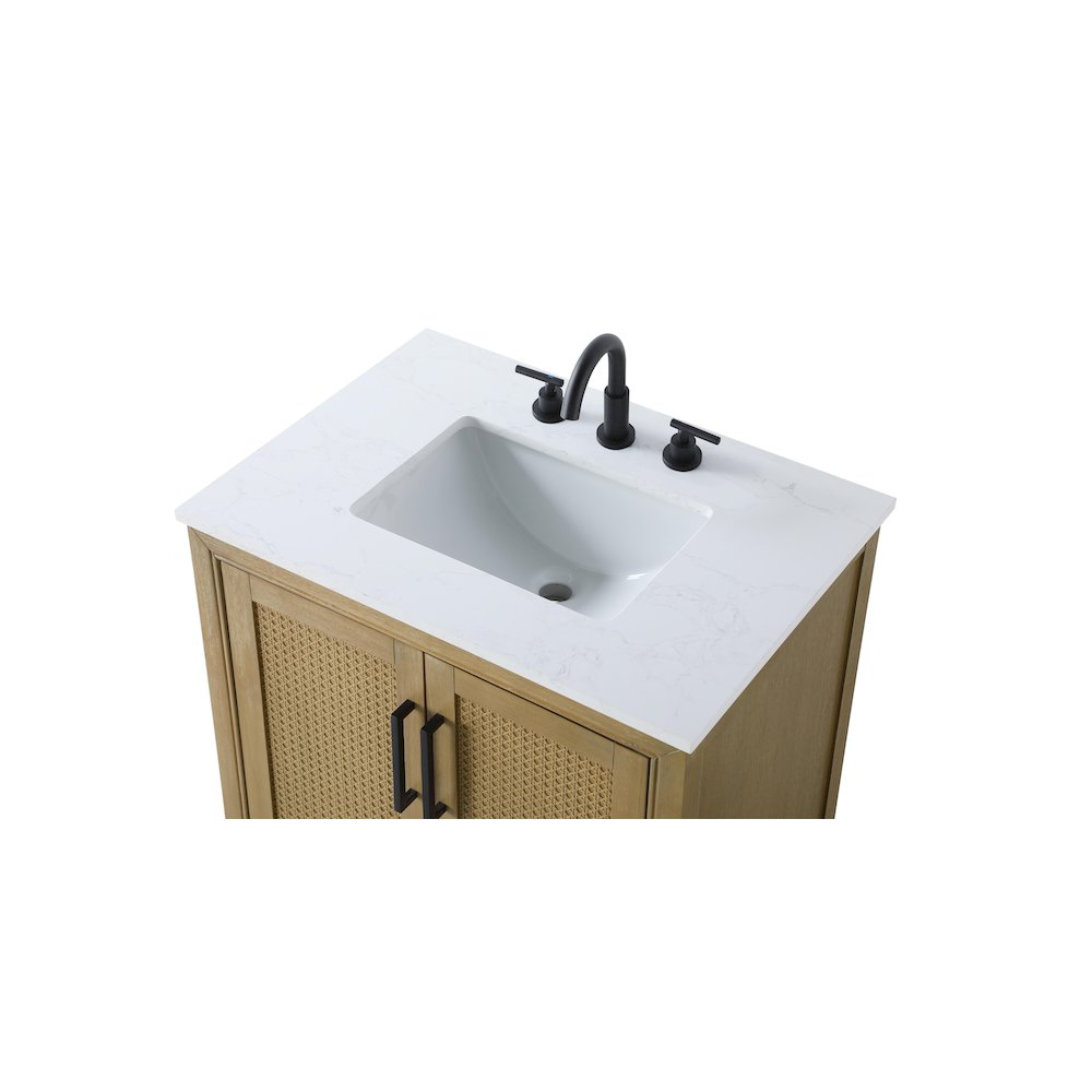 30 Inch Single Bathroom Vanity In Linen Oak