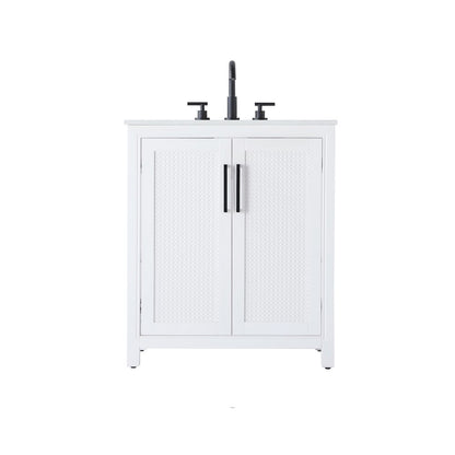 30 Inch Single Bathroom Vanity In White