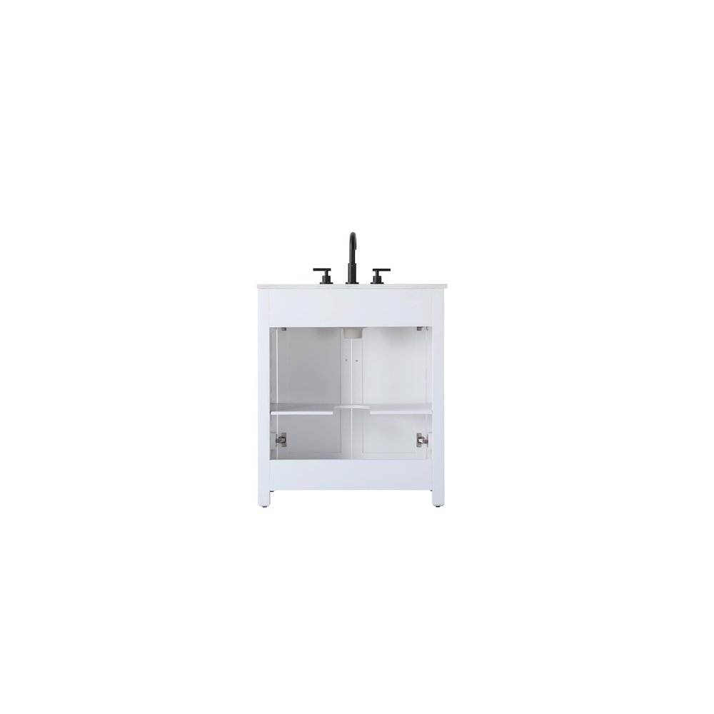 30 Inch Single Bathroom Vanity In White
