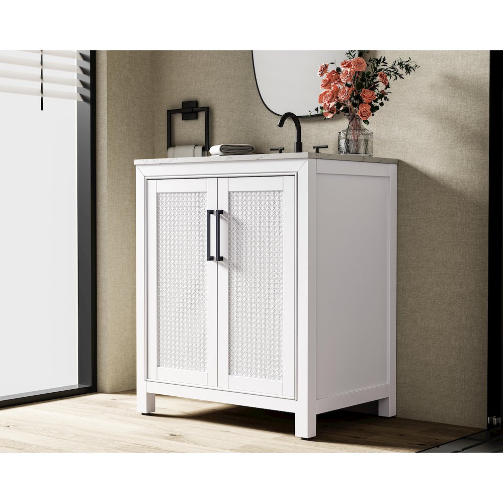 30 Inch Single Bathroom Vanity In White
