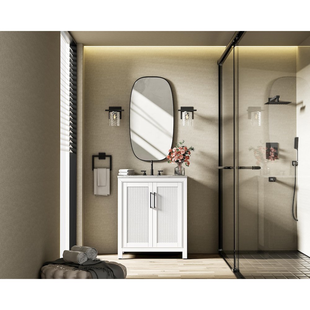 30 Inch Single Bathroom Vanity In White