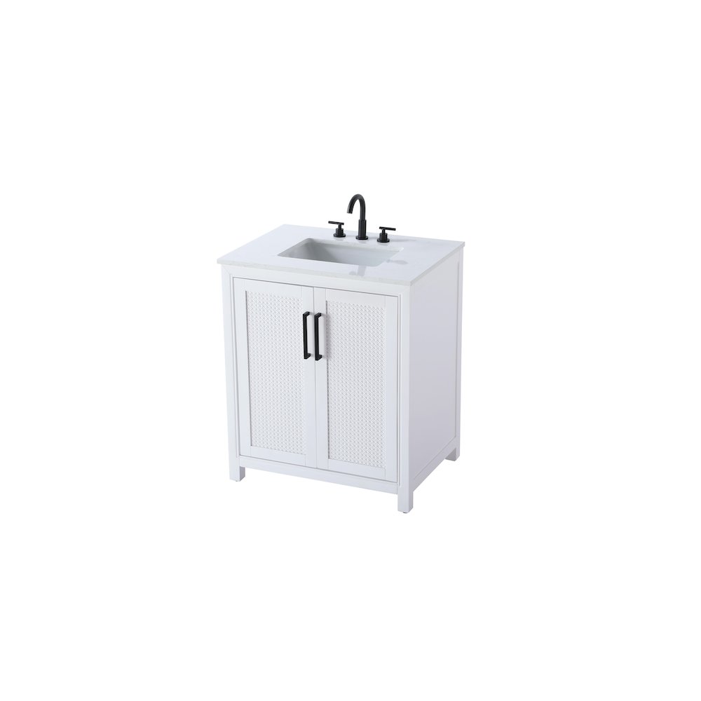 30 Inch Single Bathroom Vanity In White