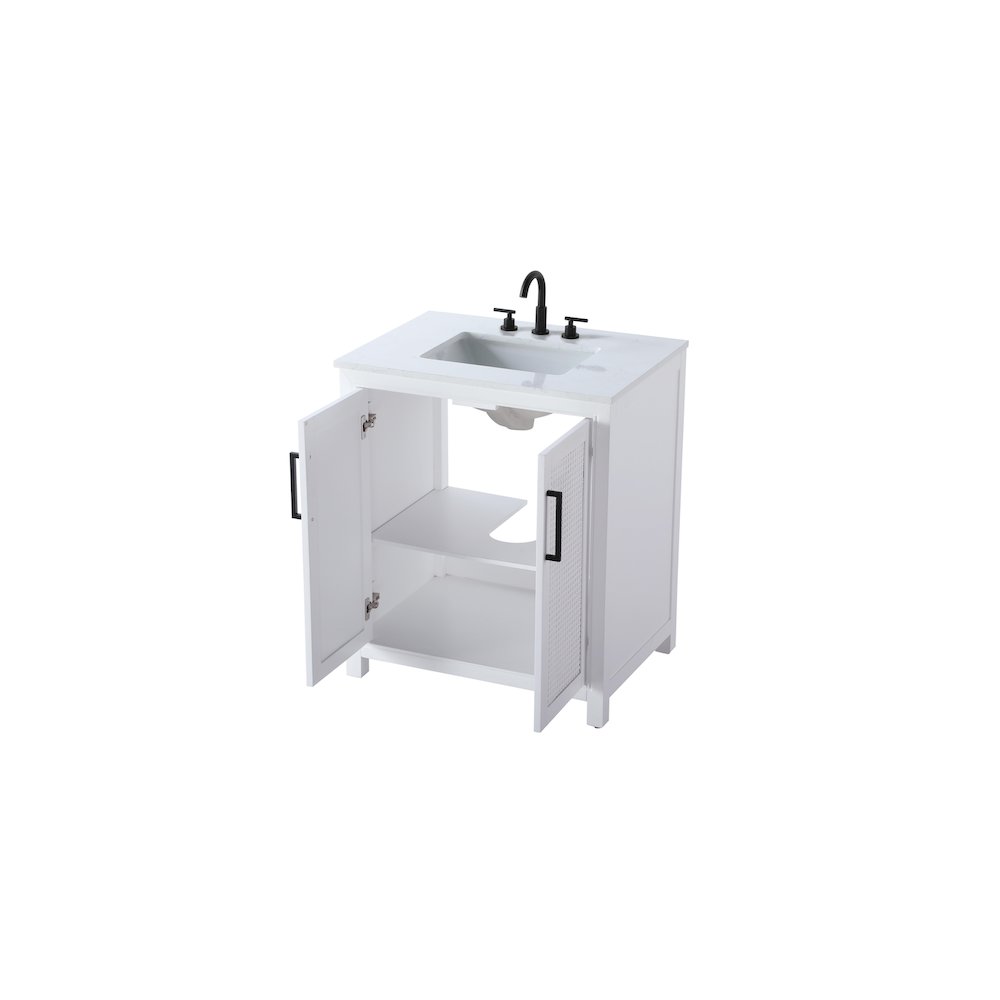 30 Inch Single Bathroom Vanity In White