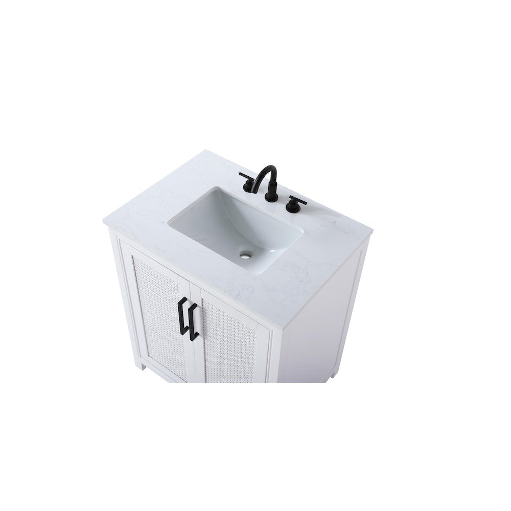 30 Inch Single Bathroom Vanity In White