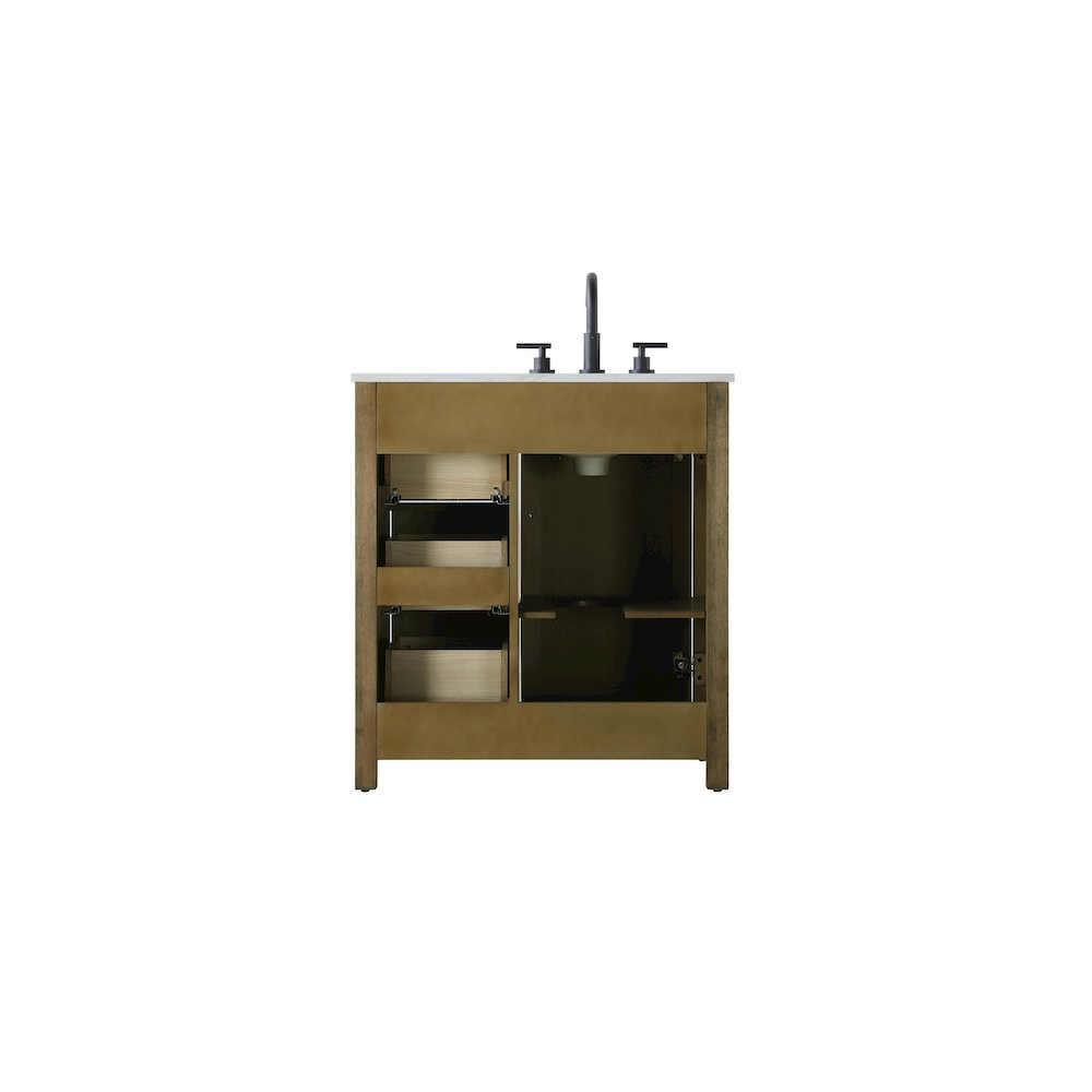 32 Inch Single Bathroom Vanity In Hazel Oak