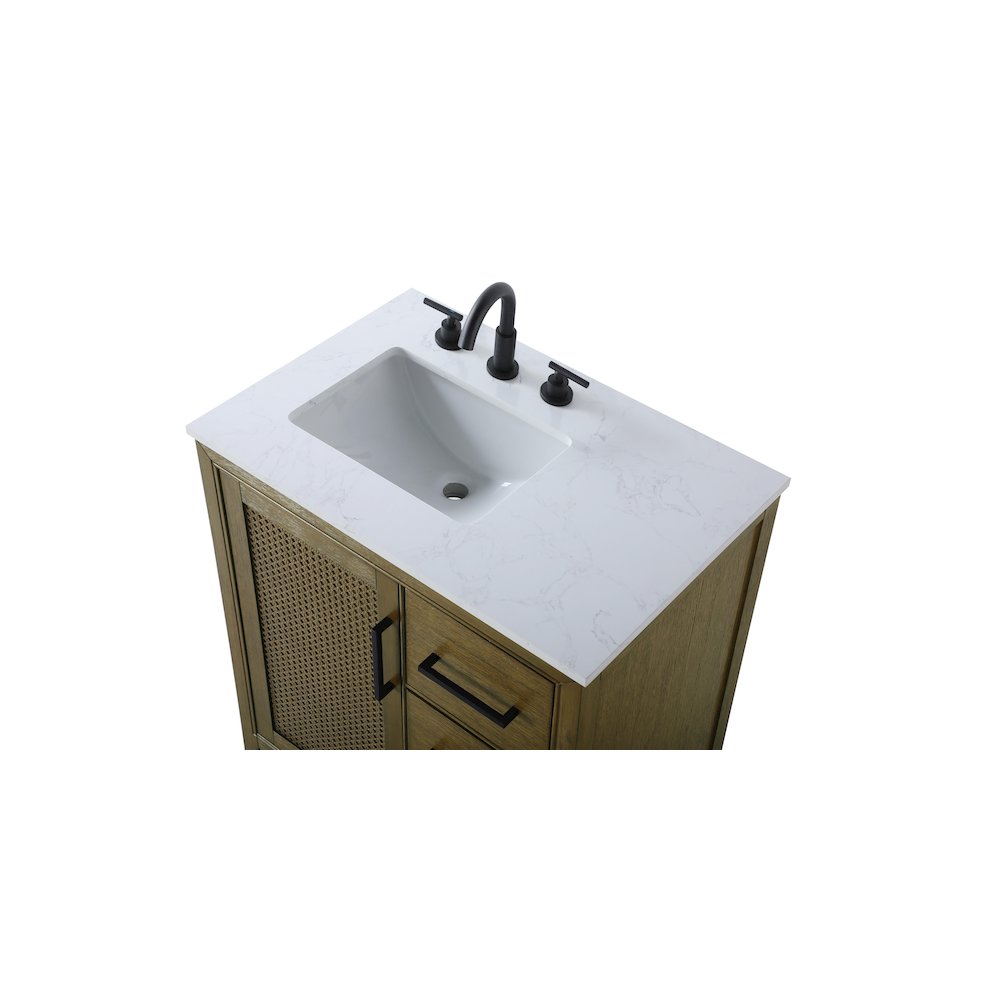 32 Inch Single Bathroom Vanity In Hazel Oak