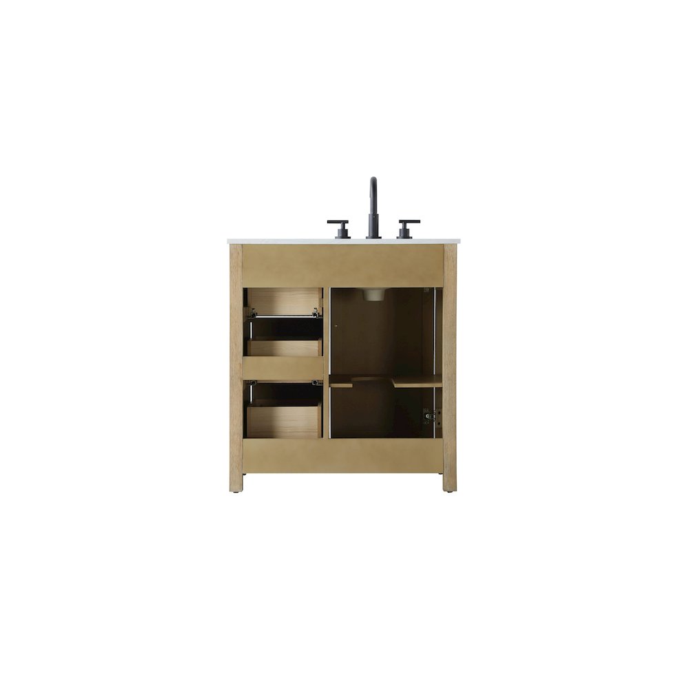 32 Inch Single Bathroom Vanity In Linen Oak