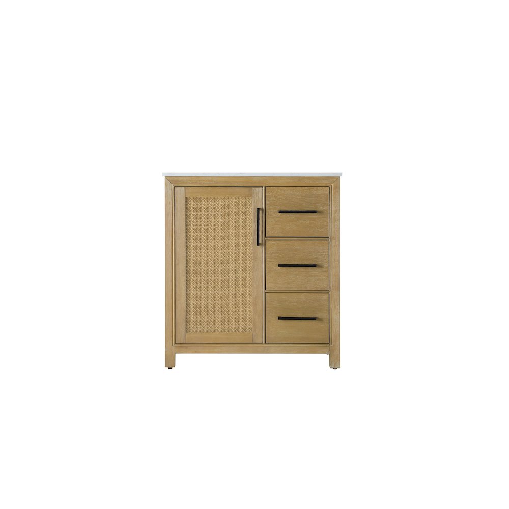 32 Inch Single Bathroom Vanity In Linen Oak