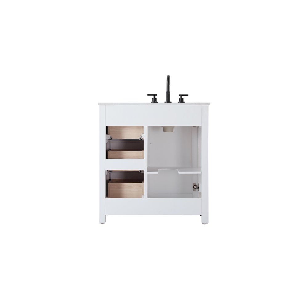 32 Inch Single Bathroom Vanity In White