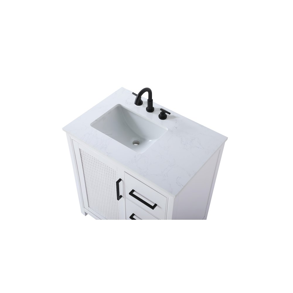 32 Inch Single Bathroom Vanity In White