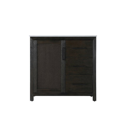 36 Inch Single Bathroom Vanity In  Chocolate Oak