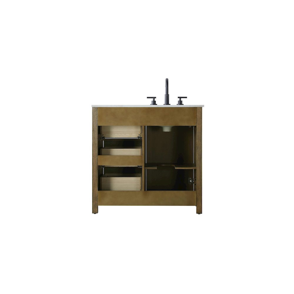 36 Inch Single Bathroom Vanity In Hazel Oak