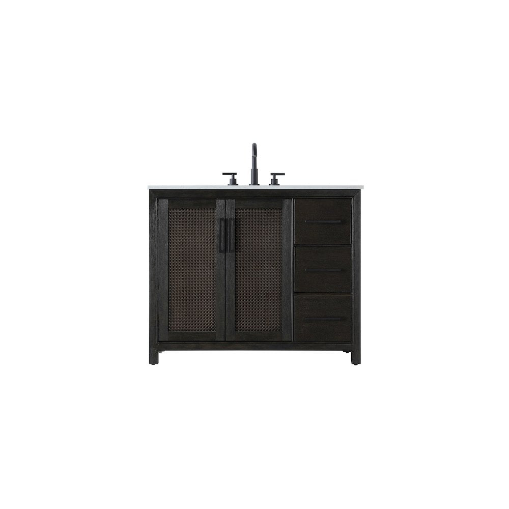 42 Inch Single Bathroom Vanity In  Chocolate Oak