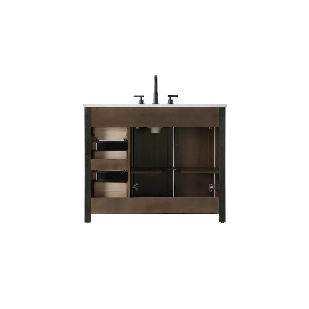 42 Inch Single Bathroom Vanity In  Chocolate Oak