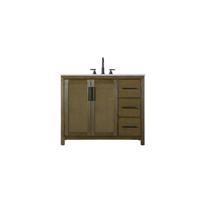 42 Inch Single Bathroom Vanity In Hazel Oak