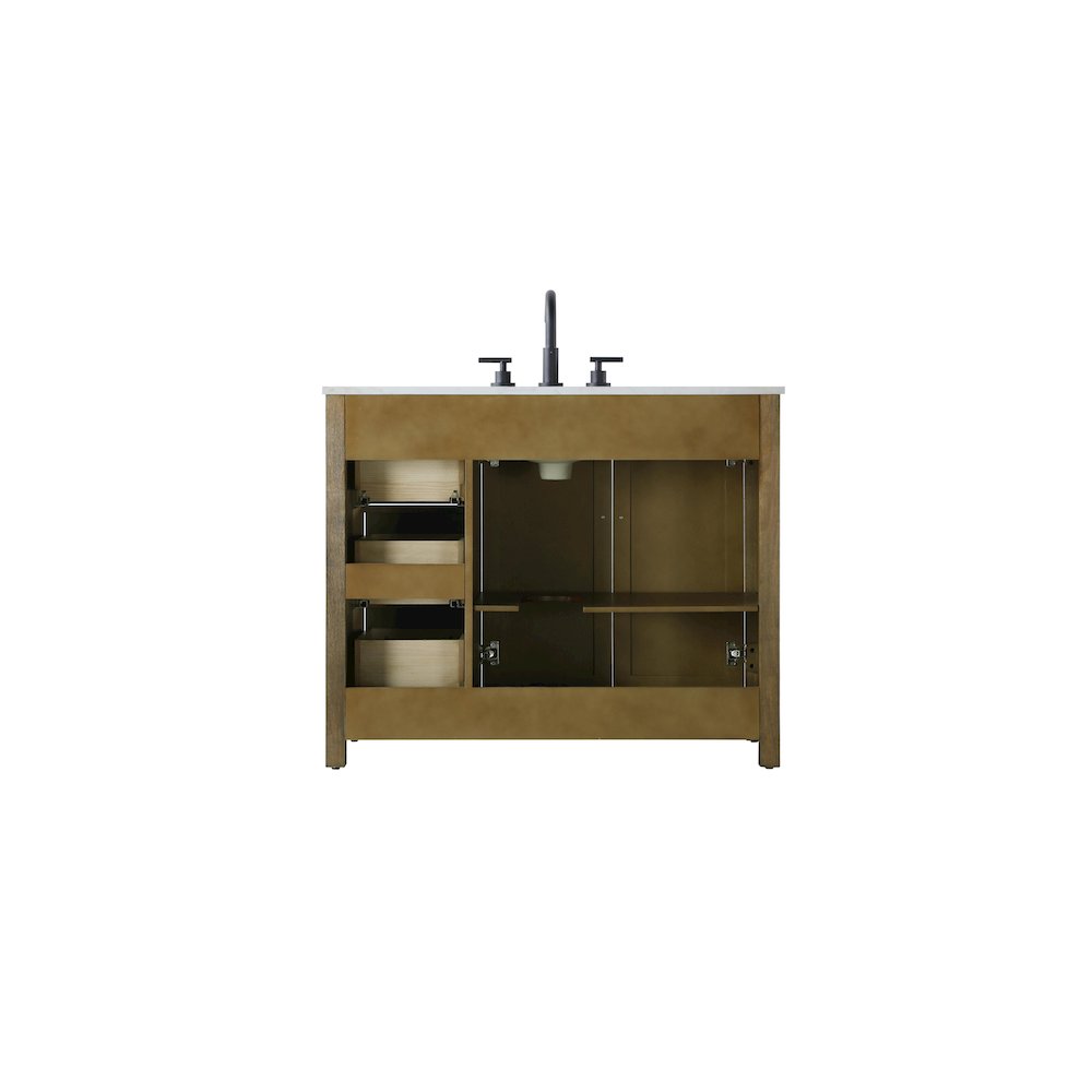 42 Inch Single Bathroom Vanity In Hazel Oak