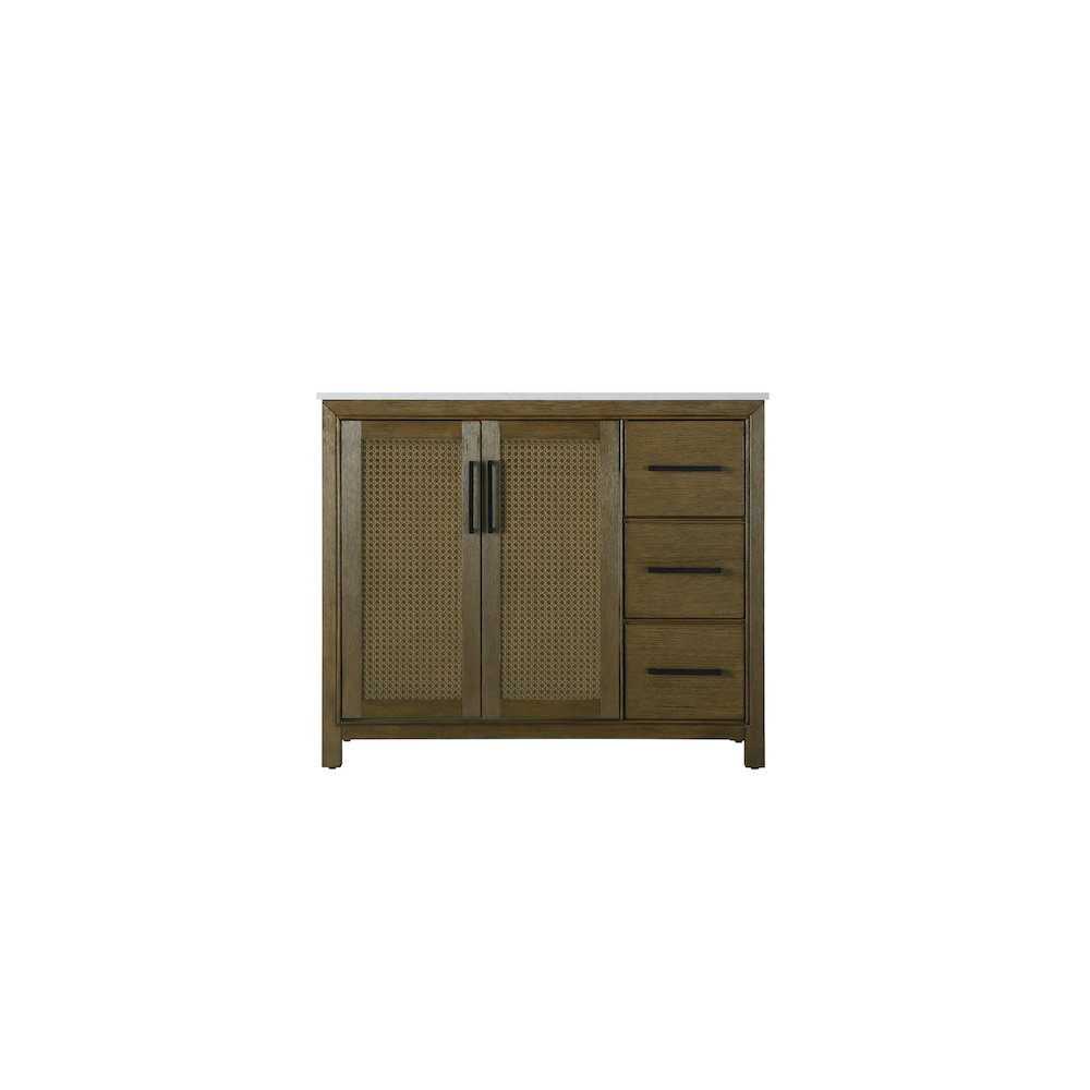 42 Inch Single Bathroom Vanity In Hazel Oak