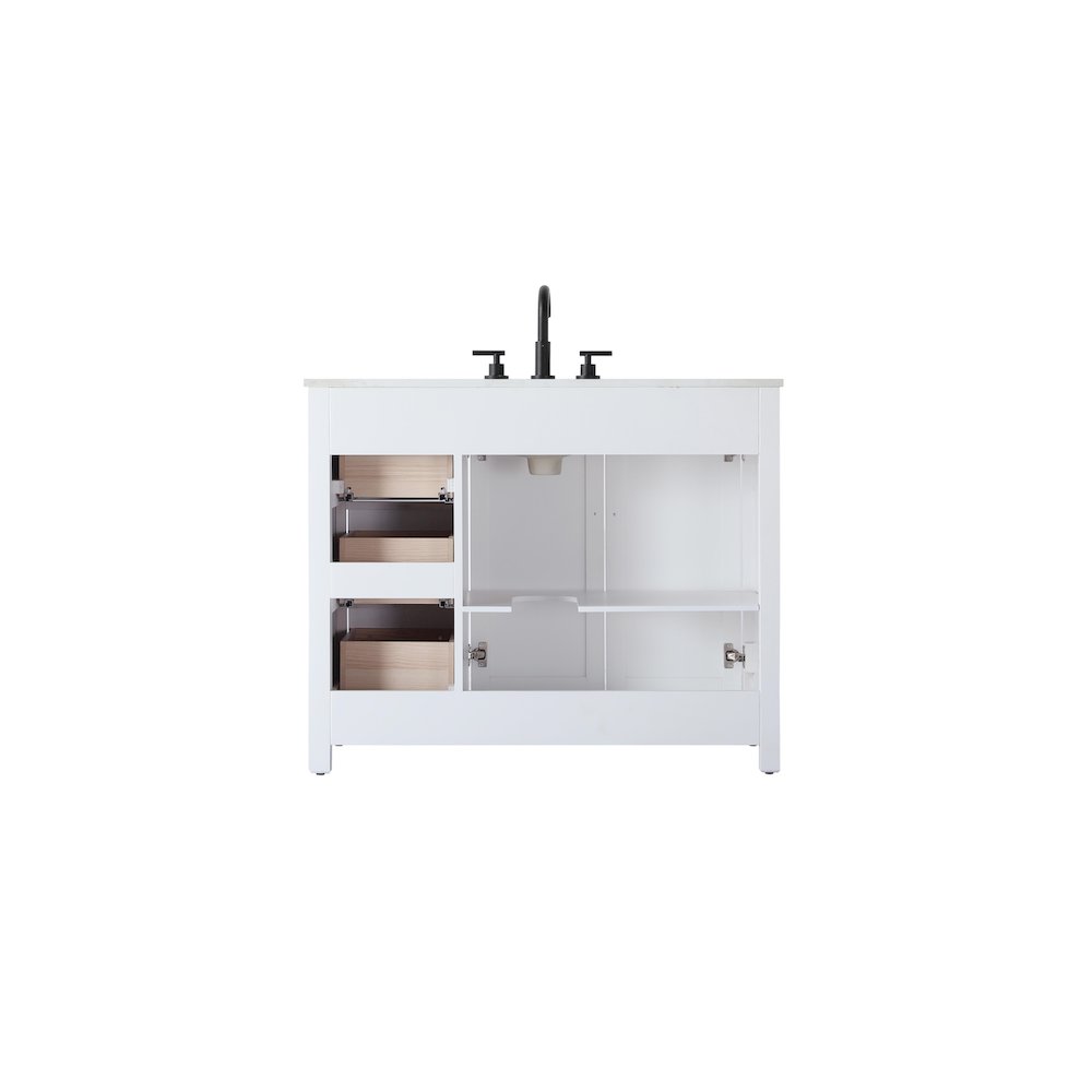 42 Inch Single Bathroom Vanity In White