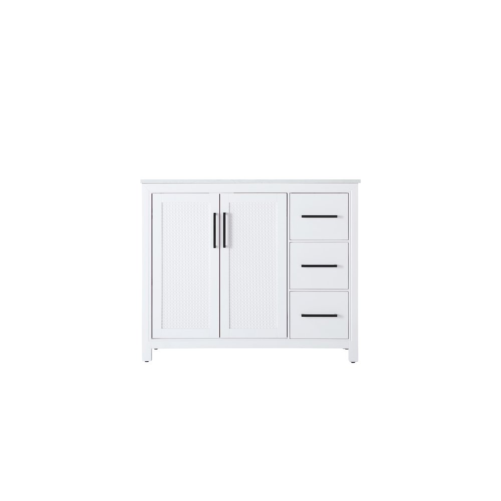 42 Inch Single Bathroom Vanity In White