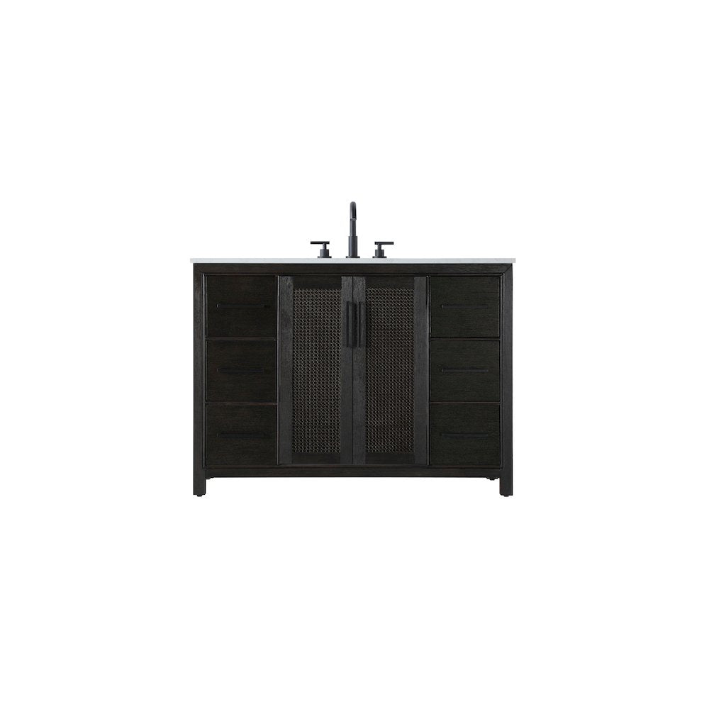 48 Inch Single Bathroom Vanity In  Chocolate Oak