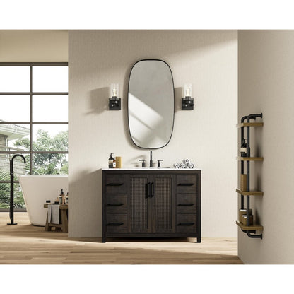 48 Inch Single Bathroom Vanity In  Chocolate Oak