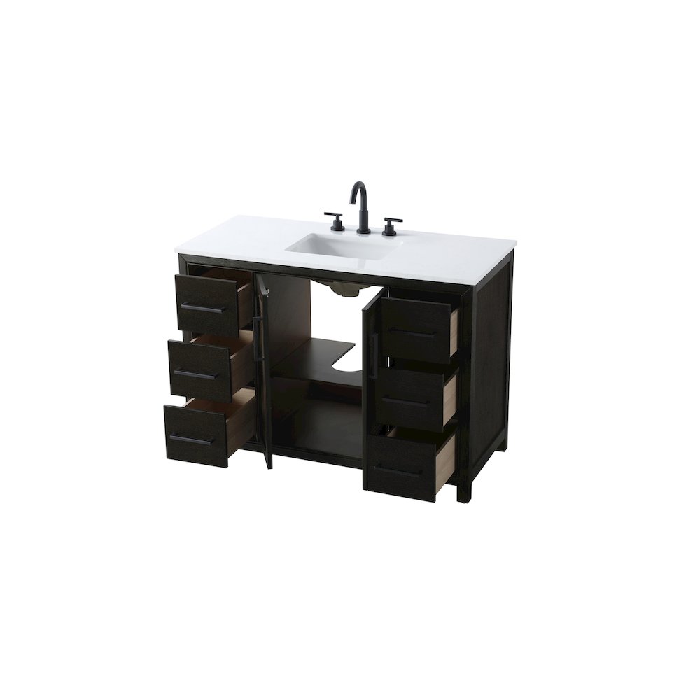 48 Inch Single Bathroom Vanity In  Chocolate Oak
