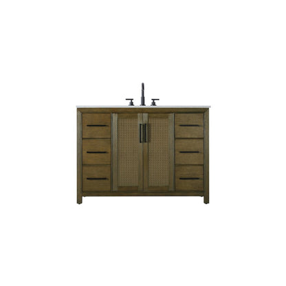 48 Inch Single Bathroom Vanity In Hazel Oak