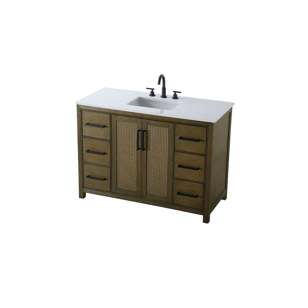 48 Inch Single Bathroom Vanity In Hazel Oak