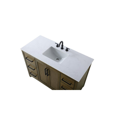 48 Inch Single Bathroom Vanity In Hazel Oak