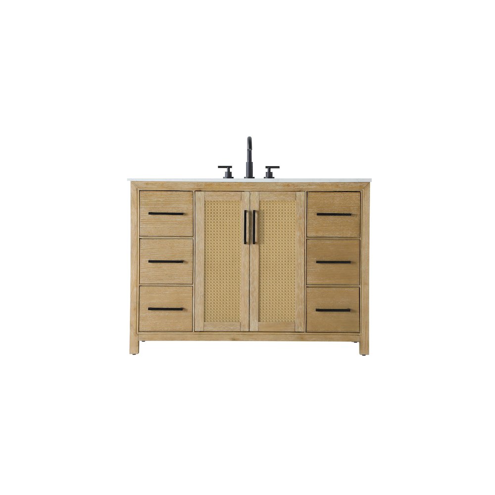 48 Inch Single Bathroom Vanity In Linen Oak