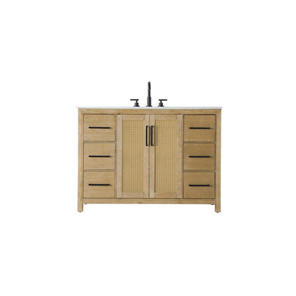 48 Inch Single Bathroom Vanity In Linen Oak