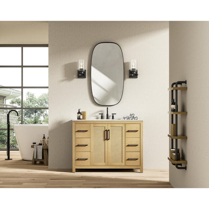 48 Inch Single Bathroom Vanity In Linen Oak