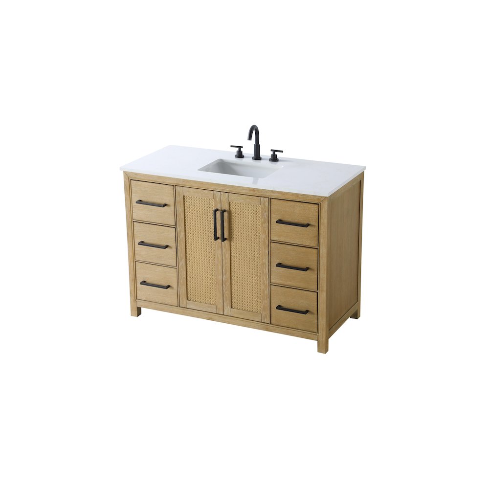 48 Inch Single Bathroom Vanity In Linen Oak
