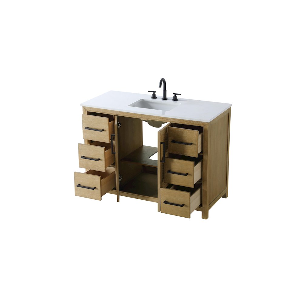 48 Inch Single Bathroom Vanity In Linen Oak