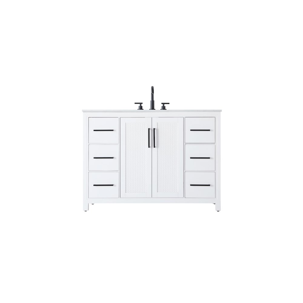 48 Inch Single Bathroom Vanity In White