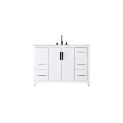 48 Inch Single Bathroom Vanity In White