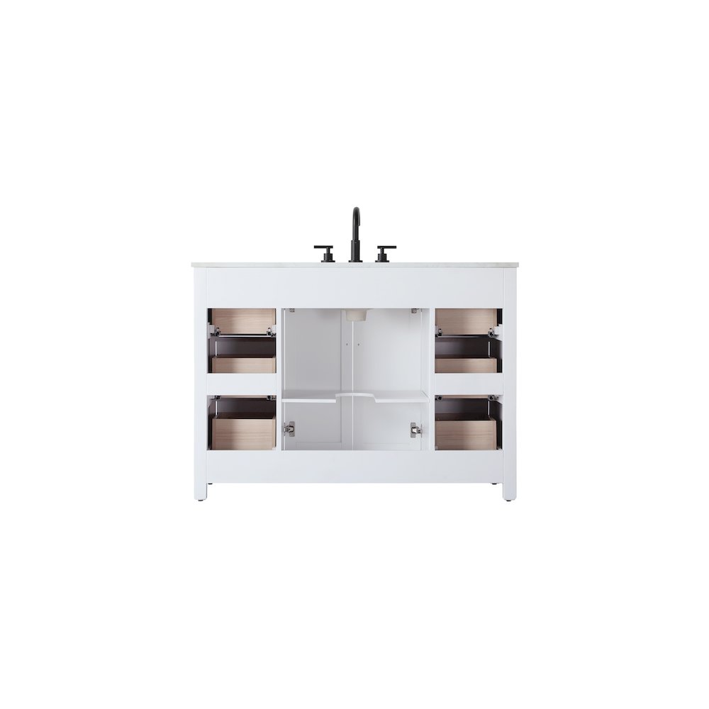 48 Inch Single Bathroom Vanity In White