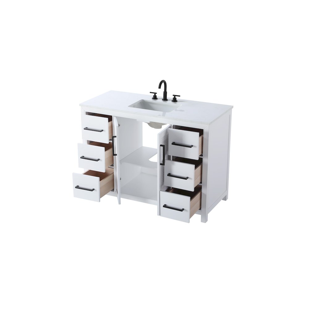 48 Inch Single Bathroom Vanity In White
