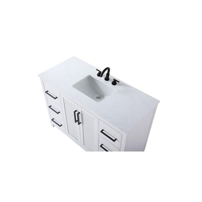 48 Inch Single Bathroom Vanity In White