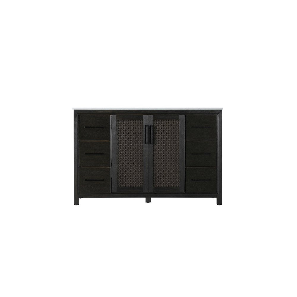 54 Inch Single Bathroom Vanity In Chocolate Oak