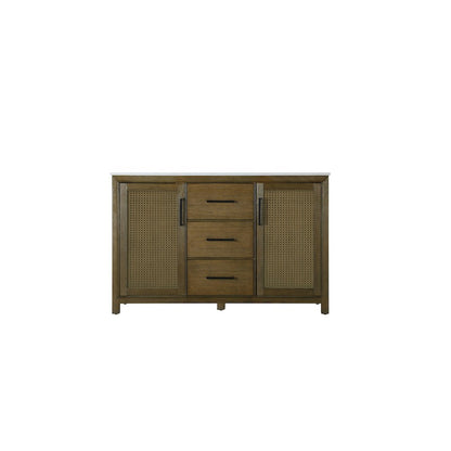 54 Inch Double Bathroom Vanity In Hazel Oak