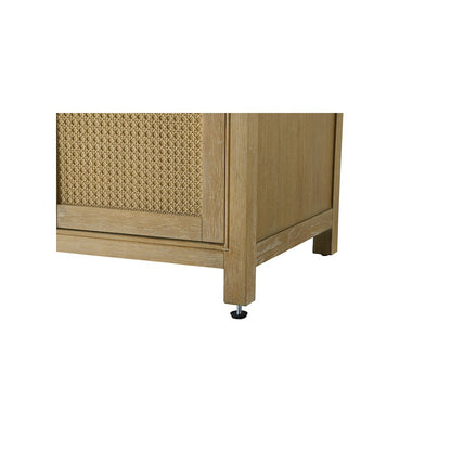 54 Inch Double Bathroom Vanity In Linen Oak