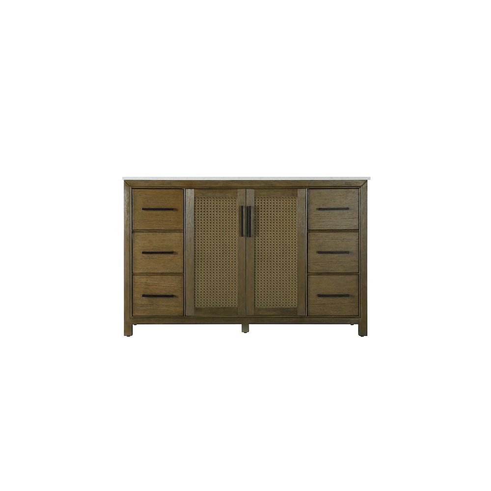 54 Inch Single Bathroom Vanity In Hazel Oak