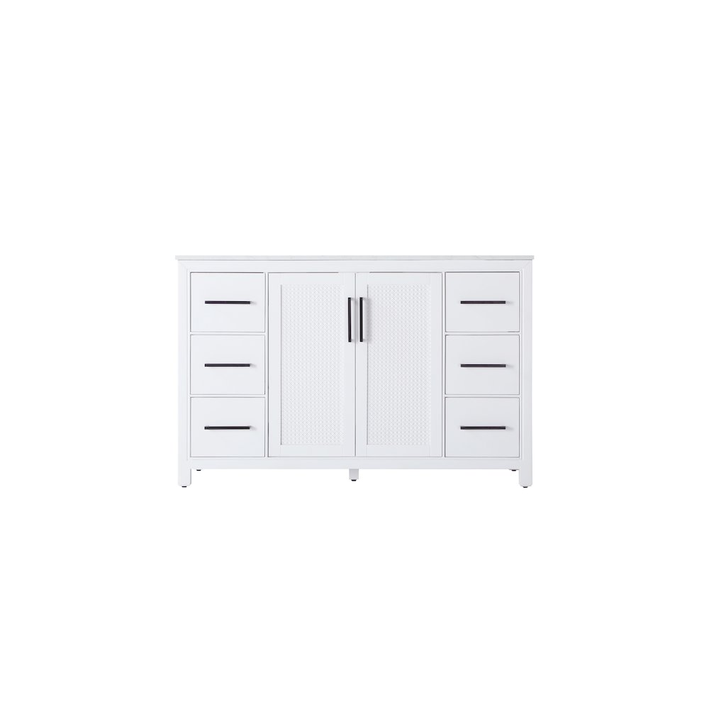 54 Inch Single Bathroom Vanity In White